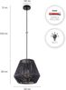 Paco Home Pendelleuchte Hugo Diego, ohne Leuchtmittel, Wohnzimmer Esszimmer Rattan Optik Boho Lampenschirm Papier Bild 2