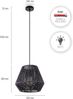 Paco Home Pendelleuchte Hugo Diego, ohne Leuchtmittel, Wohnzimmer Esszimmer Rattan Optik Boho Lampenschirm Papier Bild 3