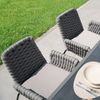 HOME DELUXE Gartenstuhl mit Armlehnen aus Seilgeflecht BALERO Hellgrau - 9er Set Bild 4