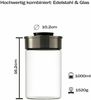 BURI Vorratsglas Vakuumglas 3er Set 1000ml | Vorratsdosen Glas mit Edelstahl Deckel & Vakuum Klick-Mechanismus | Luftdicht mottensicher auslaufsicher stapelbar spülmaschinenfest Bild 4