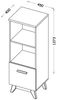 XL Küchenhängeschrank Rimini 40x96cm 1-türig matt Farbe: RAL 6025 farngrün matt / grau RI-W4/40 Bild 3
