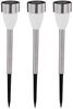 6er Set LED Solarleuchten, Edelstahl, Schalter, H 36,5 cm Bild 5