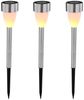 6er Set LED Solarleuchten, Edelstahl, Schalter, H 36,5 cm Bild 4