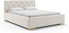 MEBLINI Polsterbett 180x200 ohne Lattenrost ohne Matratze – VERSAL – Creme Samt – Doppelbett ohne Bettkasten - Stauraumbett - Kopfteil Bett ohne Stauraum Bild 2
