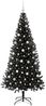 vidaXL Weihnachtsbaum mit 300 LEDs mit Ständer Schwarz 210 cm PVC 3396490 Bild 3