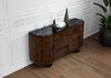 Sideboard Mango 150x40x80 dunkelbraun lackiert / Marmor schwarz FLORENZ #220 Bild 2