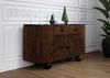 Sideboard Mango 150x40x80 dunkelbraun lackiert / Marmor schwarz FLORENZ #220 Bild 3