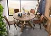 Esstisch rund Teak 140x140x78 natur unbehandelt BASSANO #181 Bild 2