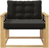 vidaXL Outdoor-Sofagarnitur Massives Akazienholz und Textilene Weiß 3439070 Bild 5