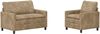vidaXL Sofa Set 2 pcs Taupe Polyester 3417058 Bild 2