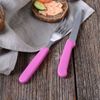 Tafelgabeln, 6 Stück, Edelstahl, bunte Griffe, pink Bild 3
