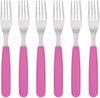 Tafelgabeln, 6 Stück, Edelstahl, bunte Griffe, pink Bild 2