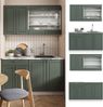 Singleküche Fame-Line Grün-Gold Landhaus/Weiß 140 cm , AP Anthrazit Vicco Bild 2