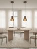 Selsey 'Ovo' Ausziehbarer Esstisch, rund, 110–190 x 110 cm, Cappuccino Bild 2