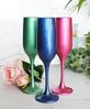 6 Sektgläser 200ml Metall-Optik Sektkelche Champagner Proseccoglas Sektglas Bild 3