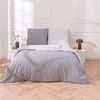 MTOnlinehandel Wendebettwäsche Scandi in den Größen 135x200 und 155x220 cm, anthrazit grau, 100% Baumwolle, 2 teilig, Raute, Gitter, stillvolles Design, ideal als Partnerbettwäsche Bild 5