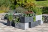 Scheurich C-Cube Long 60, Pflanzgefäß/Blumentopf/Pflanzkübel, rechteckig, aus Kunststoff Farbe: Stony Black, 58,5 cm Breite, 25 cm Tiefe, 26,5 cm hoch, 21 l Vol. Bild 3