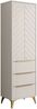 Mirjan24 'Xylix' Kleiderschrank mit 3 Schubladen, Laminatplatte sandbeige, 180 x 40 x 54 cm Bild 3