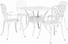 vidaXL Gartentisch Set 5 pcs Weiß Gussaluminium 3334762 Bild 2