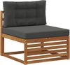 vidaXL Outdoor-Sofagarnitur mit Kissen 5 pcs Natur und Anthrazit 3373317 Bild 3