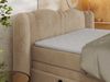 Elektrisch Boxspringbett Multipocket-Matratzen, elektrisch verstellbar, Polsterbett mit Bettkästen - FORTINA - 140 x 200 cm - Beige Plüsch - H4 Bild 5