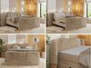 Elektrisch Boxspringbett Multipocket-Matratzen, elektrisch verstellbar, Polsterbett mit Bettkästen - FORTINA - 140 x 200 cm - Beige Plüsch - H4 Bild 2