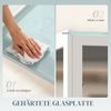HOMCOM Esstisch 120x60 cm Küchentisch für 4 Personen Esszimmertisch mit Tischplatte aus Hartglas moderner Tisch für Küche, Esszimmer Wohnzimmer Weiß Bild 4