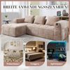 Modernes Sektionssofa, Chenille, khaki, 2-tlg, 250x158x60 cm Bild 5