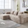 Modernes Sektionssofa, Chenille, khaki, 2-tlg, 250x158x60 cm Bild 3