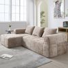 Modernes Sektionssofa, Chenille, khaki, 2-tlg, 250x158x60 cm Bild 3