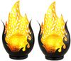 2x LED Solarleuchte, Wetterfest, schwarz, gold, Akku, H 26,5cm Bild 1