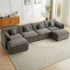 Jiexi Wohnlandschaft Modulares Sofa Kord Ecksofa Wohnlandschaft flexibel L- & U-Form Bild 2
