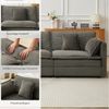 Jiexi Wohnlandschaft Modulares Sofa Kord Ecksofa Wohnlandschaft flexibel L- & U-Form Bild 4