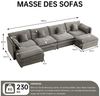 Jiexi Wohnlandschaft Modulares Sofa Kord Ecksofa Wohnlandschaft flexibel L- & U-Form Bild 3