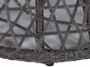 PureHaven Lounge Sessel 92 x 80 x 80,5 cm aus Rattan Rundkissen drehbar 360 Grad pflegeleicht elegantes Design verstellbare Kunststofffüßchen Grau/Grau Bild 5