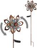 2x LED Solarleuchte, Windrad, Metall Bruchglas Bild 5