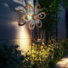 2x LED Solarleuchte, Windrad, Metall Bruchglas Bild 2