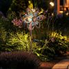 2x LED Solarleuchte, Windrad, Metall Bruchglas Bild 4