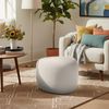 Sitzhocker SUMIR - Stoff Creme 52x48x32 cm | Hocker Schlafzimmer Polsterhocker Wohnzimmer Sitzbank Esszimmer Bild 2