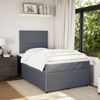 vidaXL Boxspringbett mit Matratze Dunkelgrau 120x190 cm Samt 3294581 Bild 4