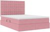 vidaXL Aufbewahrungsbett mit Matratze Rosa 140 x 200 cm Samt 3372158 Bild 5