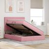 vidaXL Aufbewahrungsbett mit Matratze Rosa 140 x 200 cm Samt 3372158 Bild 4