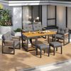 Flieks Gartenlounge-Set, 6-Sitzer Outdoor Gartenmöbel Sitzgruppe mit abnehmbarem Tisch Bild 2