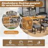 Flieks Gartenlounge-Set, 6-Sitzer Outdoor Gartenmöbel Sitzgruppe mit abnehmbarem Tisch Bild 4