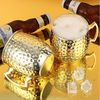 500 ml Handgemachter Becher Kupferbeschichtet Gold Bild 4