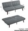 Flieks 2-Sitzer Sofa Bett, 5-fach verstellbare Rückenlehne, Gästebett & Loveseat, Leinen, Grau Bild 4