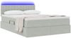 vidaXL Bett mit Stauraum und LED mit LED Hellgrau 140 x 200 cm Samt 3371517 Bild 3