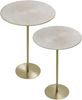 MIRRORS AND MORE 'Solon' Beistelltisch 2er Set Metall, gold, Ø38,5x53 cm, Ø36x50,5 cm Bild 2