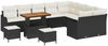 vidaXL Garten-Sofa-Set mit Kissen 12 pcs Schwarz und Creme 3364255 Bild 2
