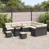 vidaXL Garten-Sofa-Set mit Kissen 12 pcs Schwarz und Creme 3364255 Bild 3